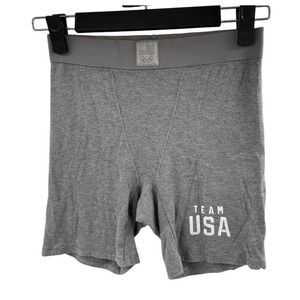 Skims x Team USA Women's Sz Small Gray Olympic Capsule Rib Boxer Shorts